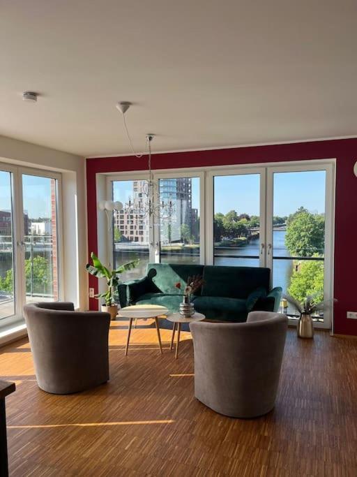 Penthouse-Wohnung Mit Flussblick Oldenburg Dış mekan fotoğraf
