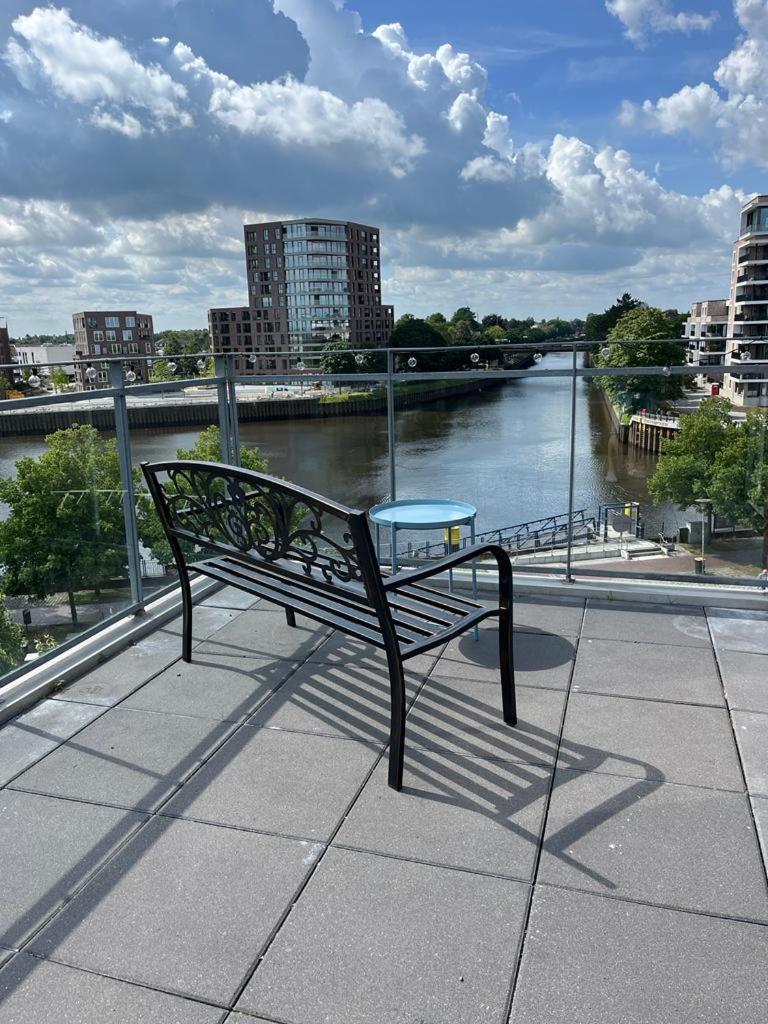 Penthouse-Wohnung Mit Flussblick Oldenburg Dış mekan fotoğraf